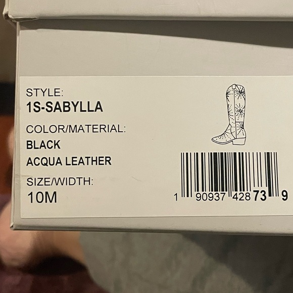 1. State Leather rhinestone leather boots new - Picture 3 of 3